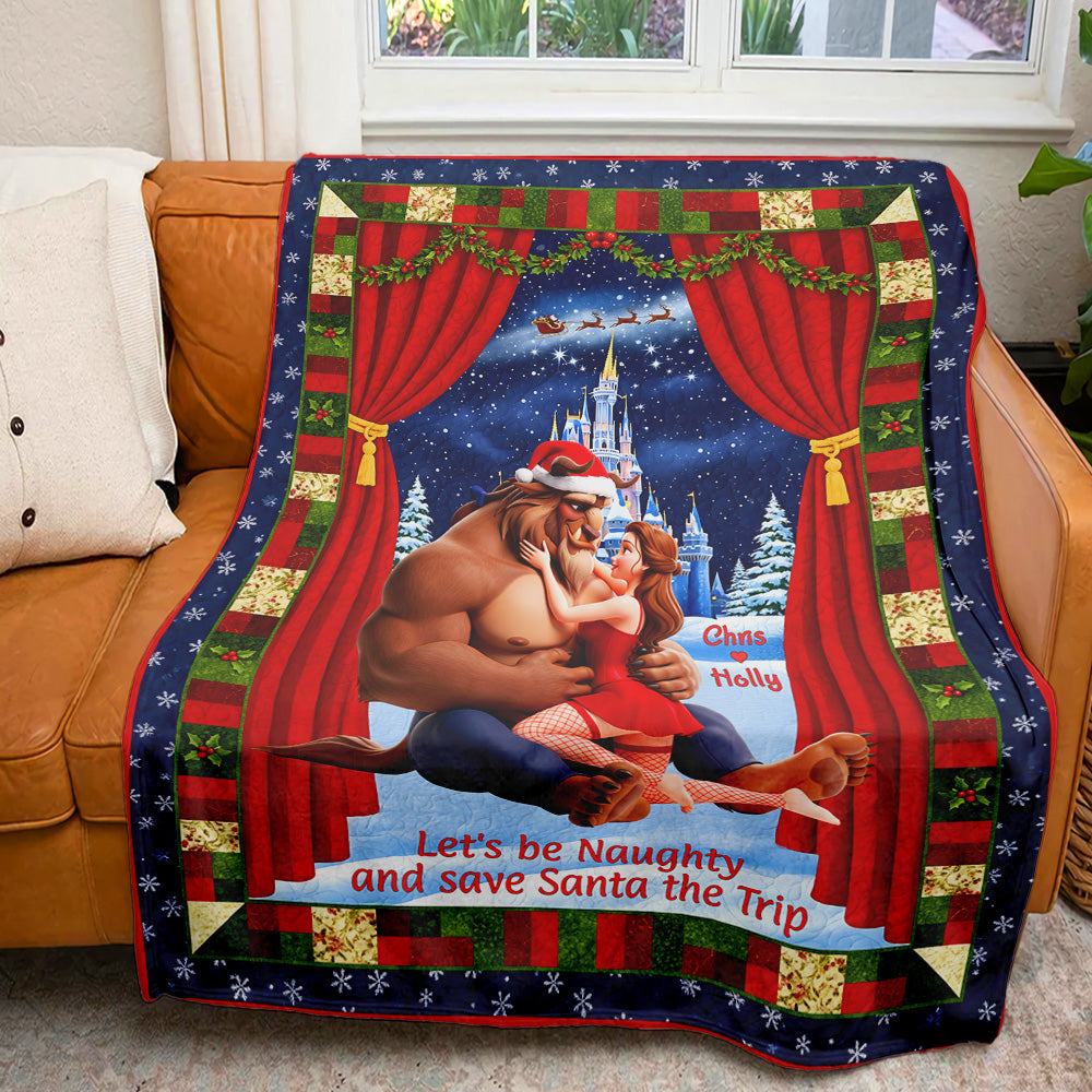 Personalized Christmas Gifts For Couple Blanket 02nata180925-Homacus