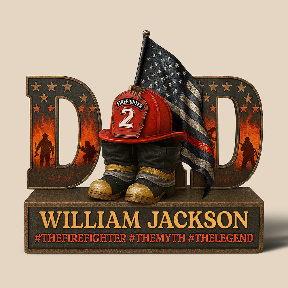 Firefighter Dad Legend Acrylic Plaque - Personalized Gifts For Dad 02qhqn090525-Homacus
