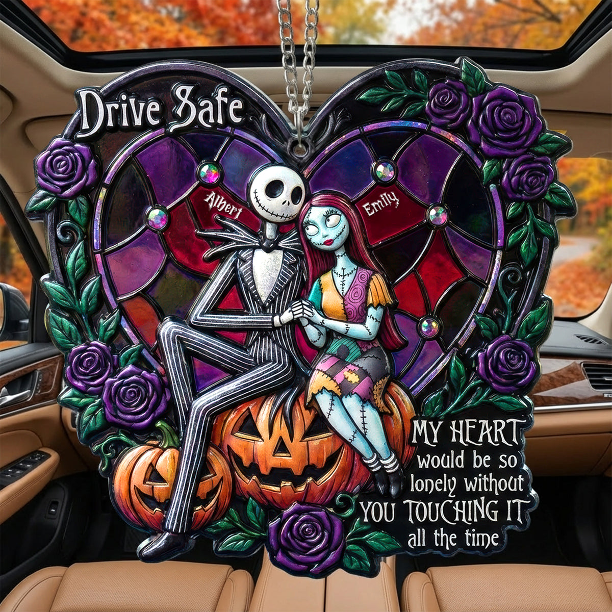 Gothic Couple Car Ornament - Personalized Gifts For Couple 01toqn160126-Homacus
