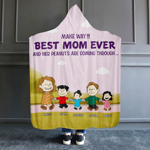 Personalized Gifts For Mom Wearable Blanket Hoodie Best Mom Ever 02htpu060324-Homacus