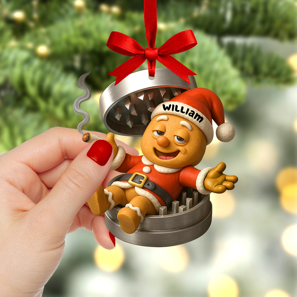 Funny Gingerbread Christmas Ornament - Personalized Gifts For Smokers 05toqn110825-Homacus