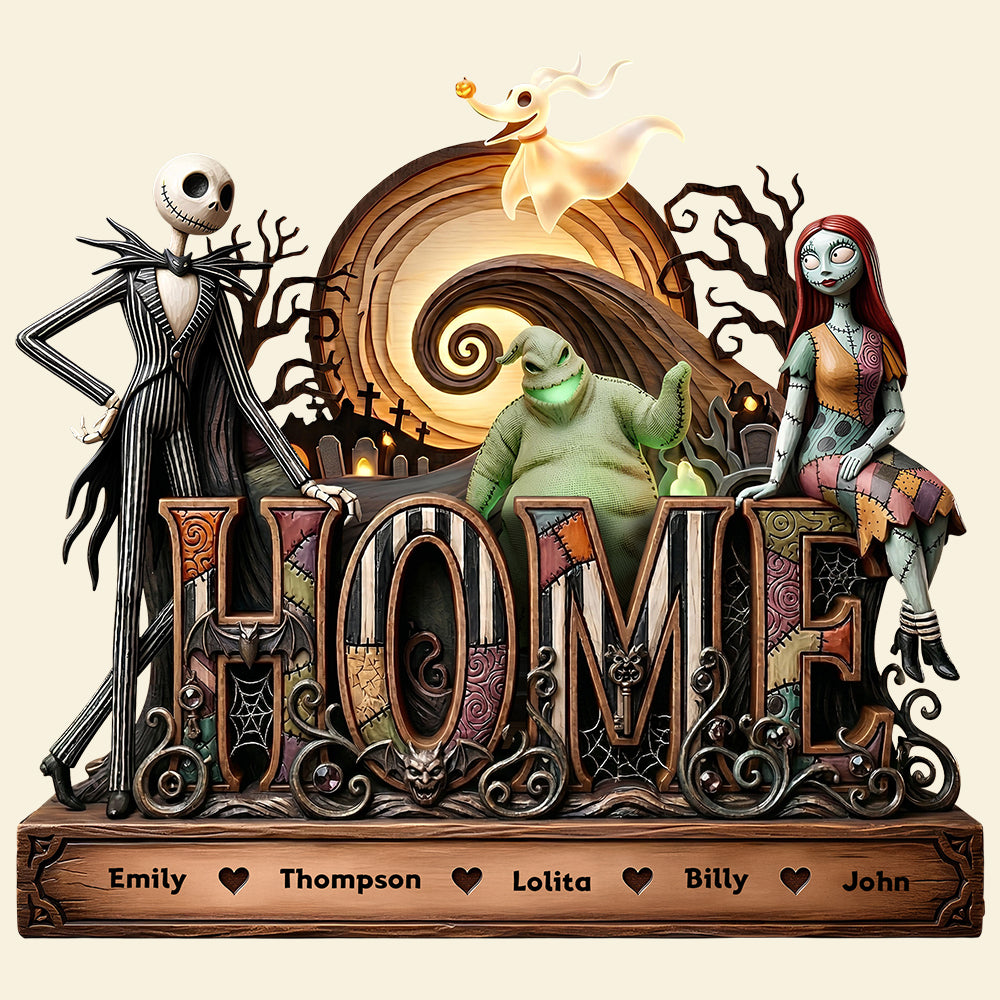 Spooky Family Acrylic Plaque - Personalized Gifts For Family 02padt250326-Homacus