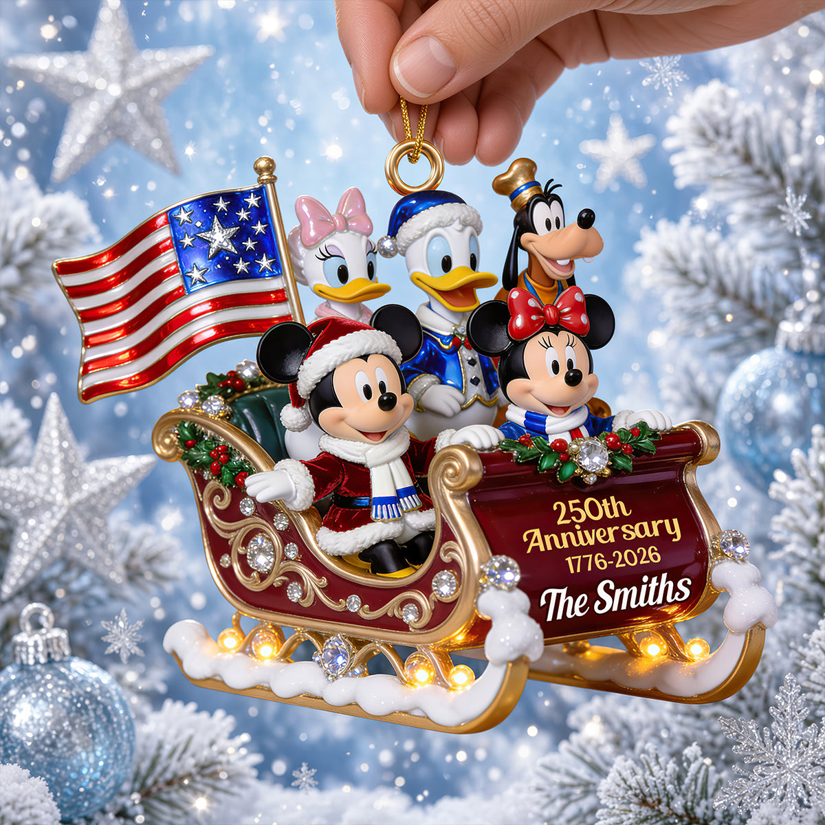 Patriotic Family Christmas Ornament - Personalized Gifts For Family 09pgdt131026