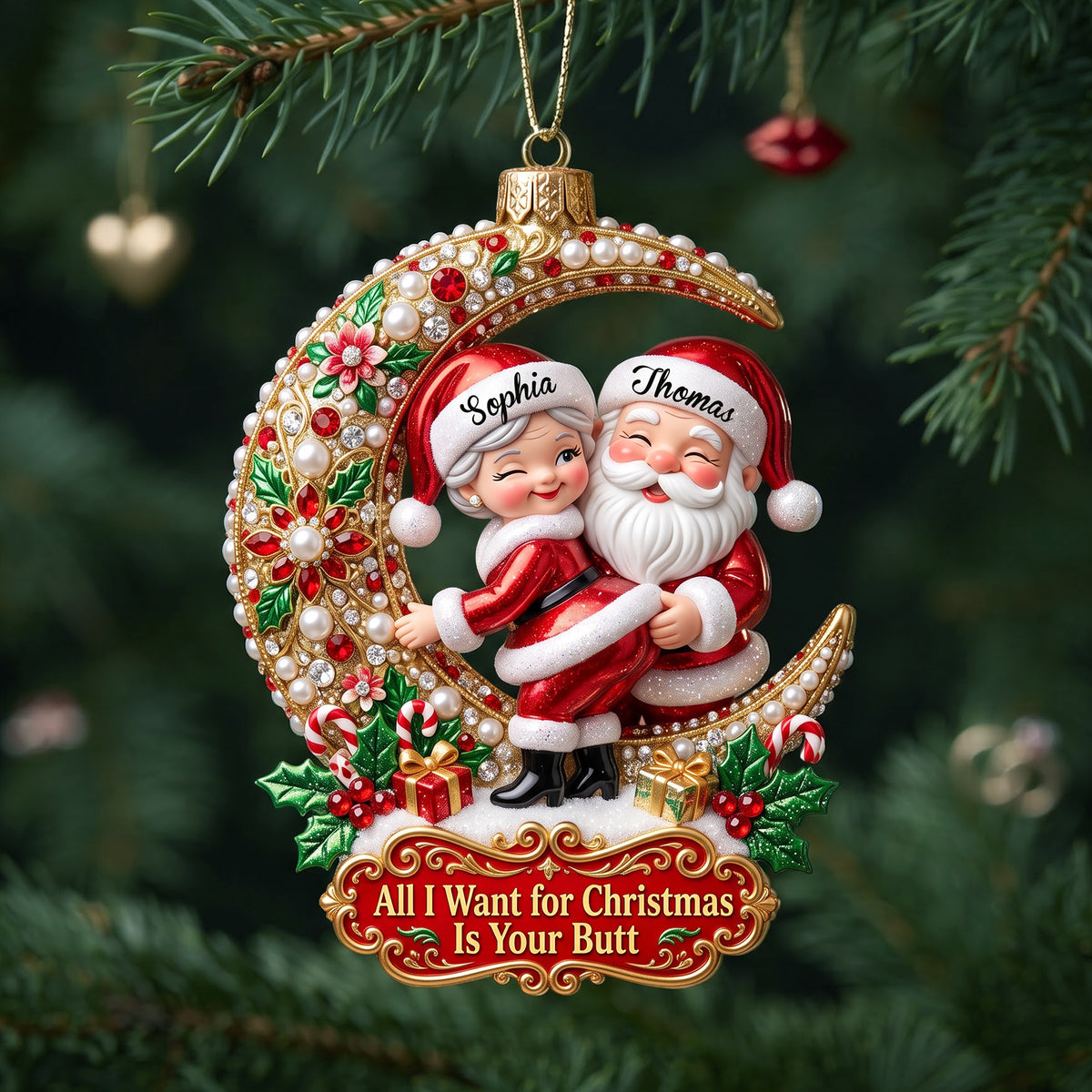 Naughty Couple Acrylic Ornament - Personalized Gifts For Couple 01pglu201026-Homacus