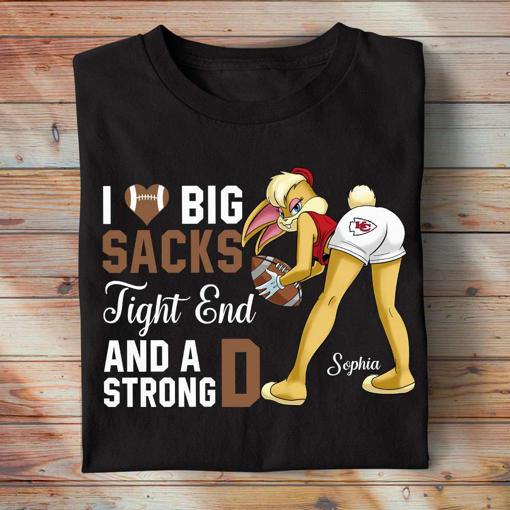 Custom Team Logo Gifts For Football Fan Shirt 08hudt130223 American Football Girl and Bunny-Homacus