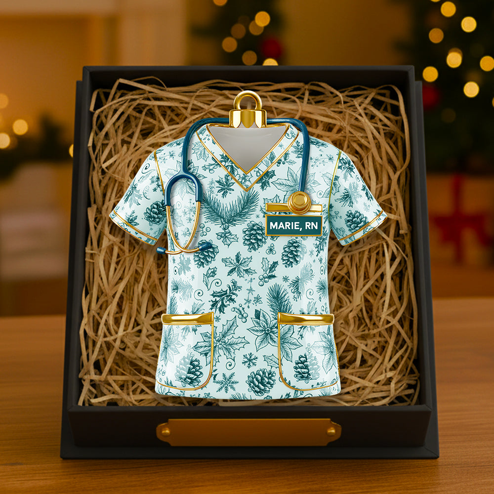 Nurse Toile de Jouy Acrylic Ornament - Personalized Christmas Gifts For Nurse 05PGDT300925-Homacus
