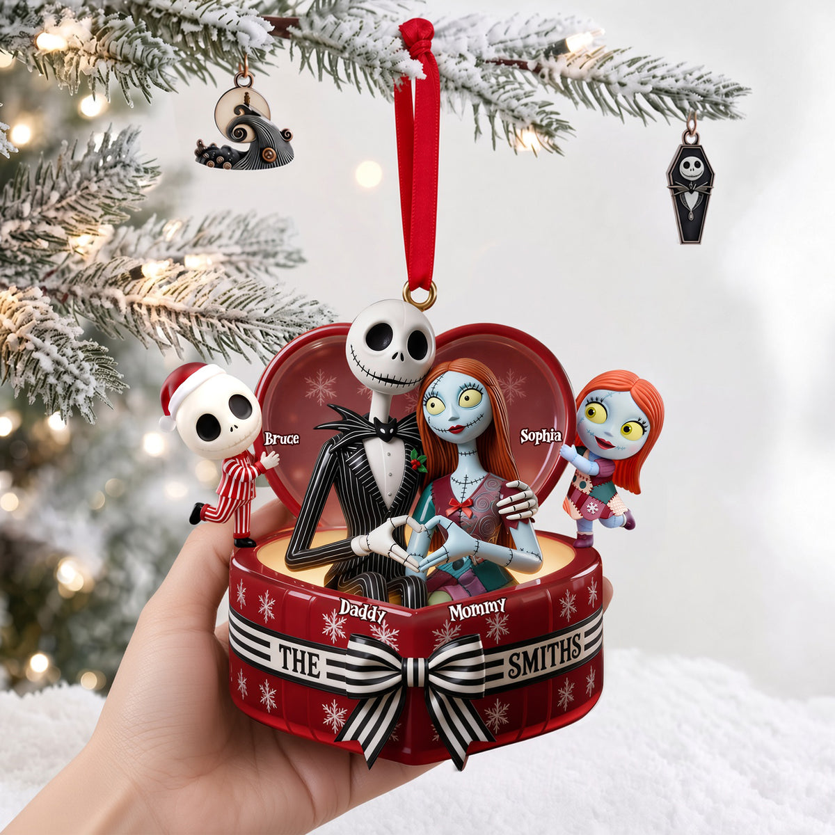 Spooky Family Christmas Ornament - Personalized Gifts For Family 02palu010926-Homacus