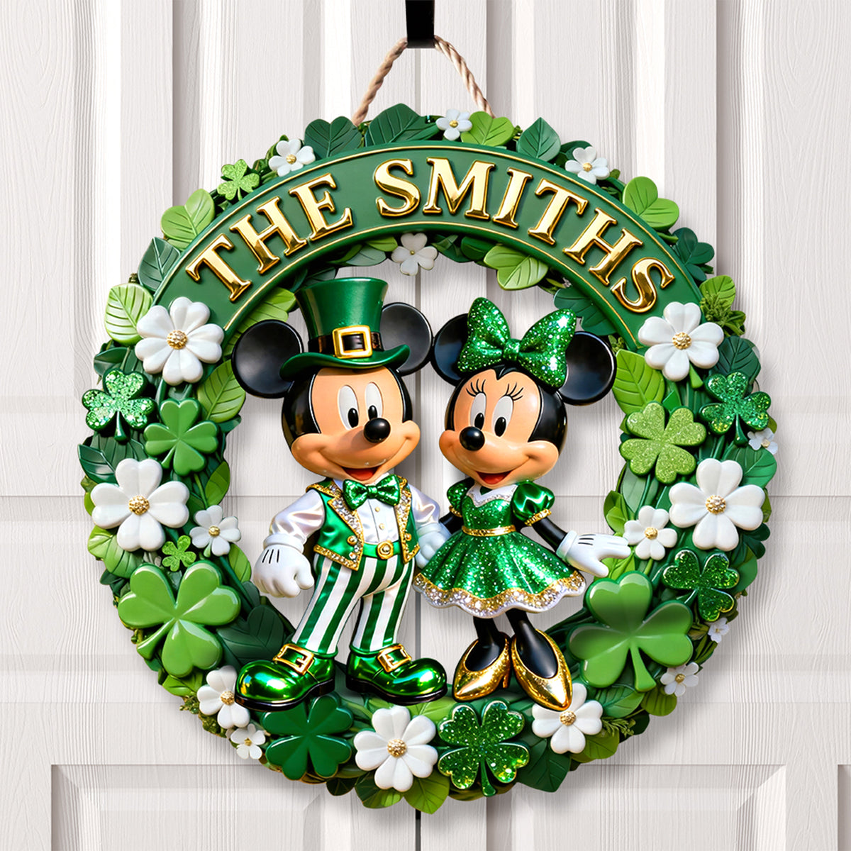 St Patrick's Day Couple 1 Layer Wood Sign - Personalized Gifts For Family Wood Sign 02PGQN050226-Homacus