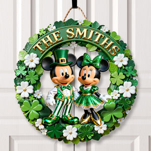 St Patrick's Day Couple 1 Layer Wood Sign - Personalized Gifts For Family Wood Sign 02PGQN050226-Homacus