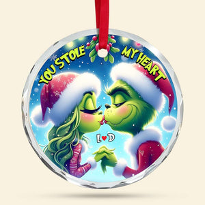 Green Monster Couple Ornament - Personalized Gifts For Couple-Homacus