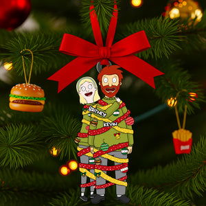 Christmas Cartoon Style Couple Keychain - Personalized Gifts For Couple 03qhhu241224hg