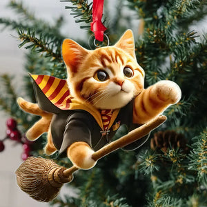 Gifts For Cat Lovers Christmas Wizard Cat Ornament 01acdt031024-Homacus