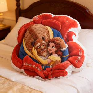 Blooming Love Shaped Pillow - Personalized Gifts For Couple 02QHLU221225-Homacus