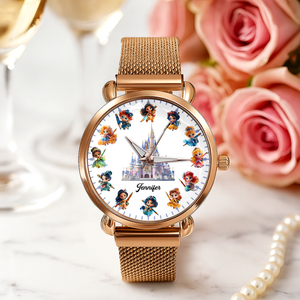 Personalized Gifts For Princess Fans Mesh Strap Quartz Watch 03TGPU180725-Homacus