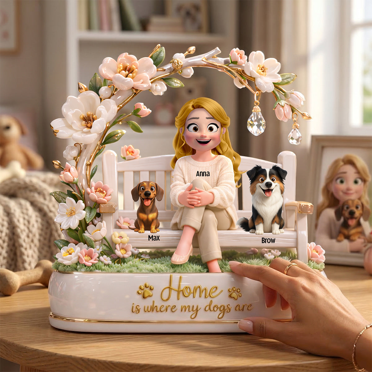 Home Is Where My Dogs Are - Personalized Gifts For Pet Lovers Plaque 02totn190326-Homacus