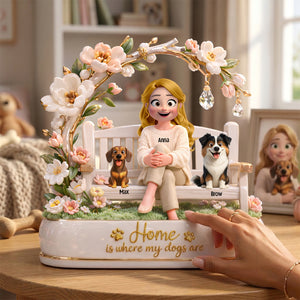 Home Is Where My Dogs Are - Personalized Gifts For Pet Lovers Plaque 02totn190326-Homacus