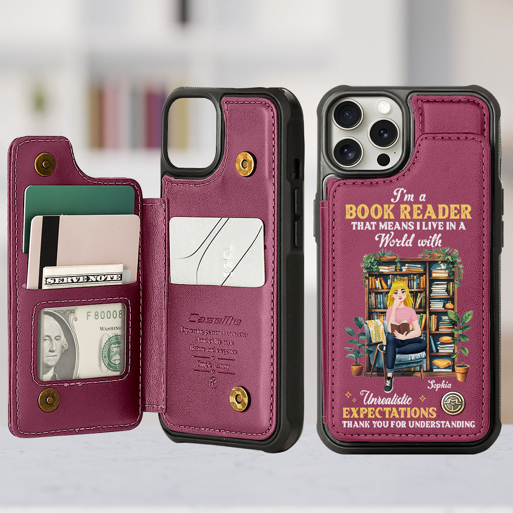 Personalized Gifts For Book Lovers Leather Flip Wallet Phone Case 04xqtn240225pa I'm A Book Reader-Homacus