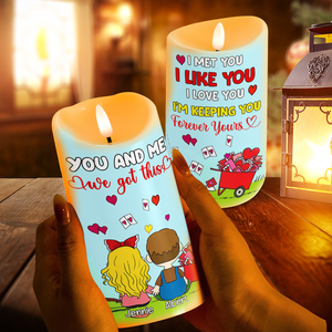 Personalized Gifts For Couples Holding Hands LED Candle 05KALU021224HG-Homacus