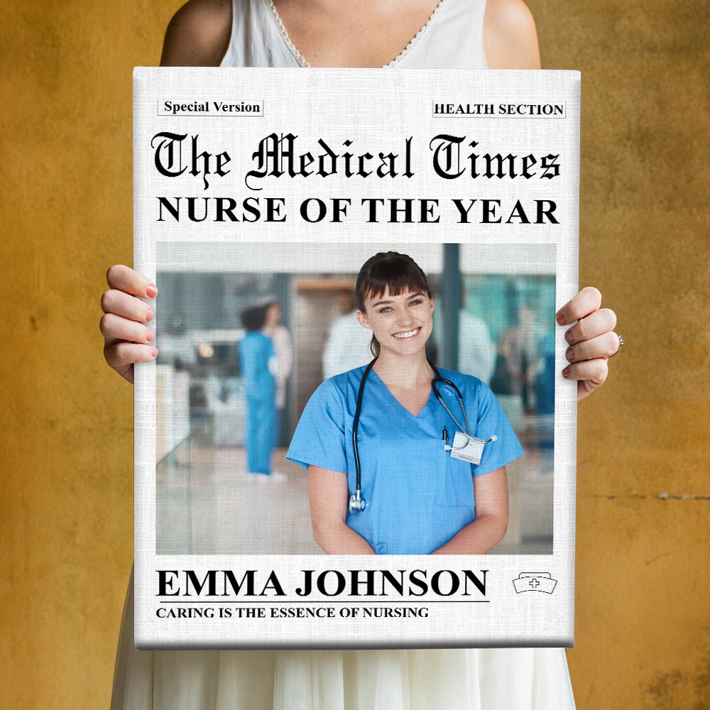 Personalized Gifts For Nurse Canvas Newspaper 06TGLU161224-Homacus