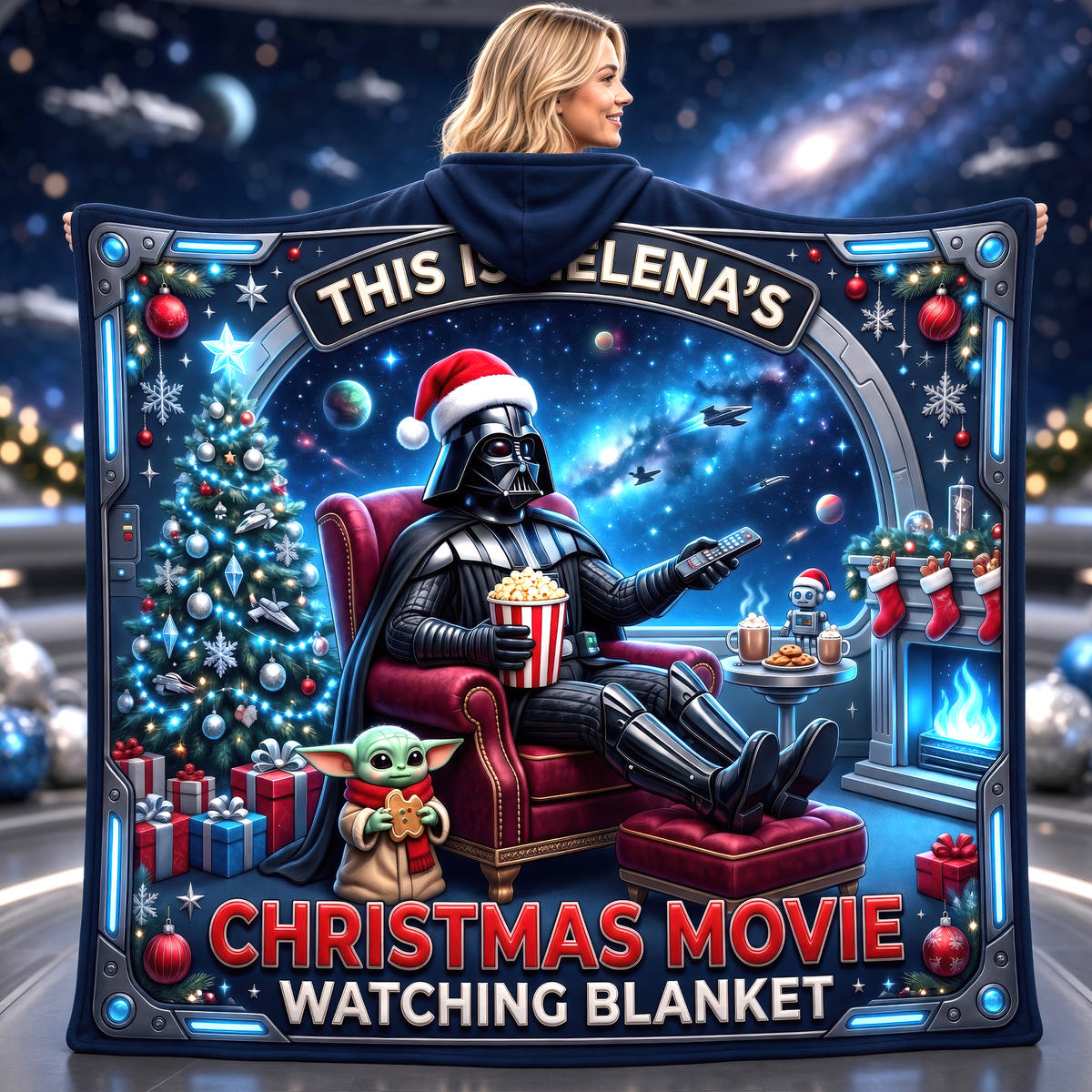 Christmas Watching Hood Blanket - Personalized Gifts For Christmas 04toqn261026-Homacus