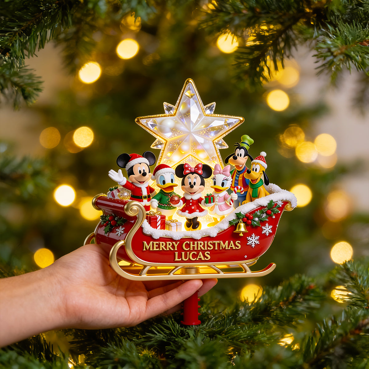 Merry Christmas Tree Topper - Personalized Christmas Gifts For Family 02pgdt210826