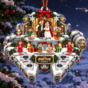 Lovely Legend Family Exploring The Interstellar Acrylic Ornament - Personalized Christmas Gifts For Family 03hata070926