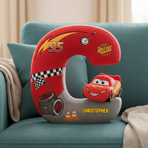 Racing Alphabet Initial Letters Custom Shape Pillow - Personalized Gifts For Kids 01natn081225-Homacus