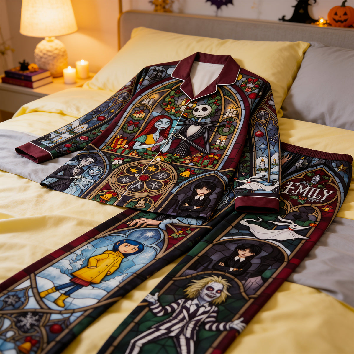 Spooky Pajama Set - Personalized Gifts For Halloween 04hadt290826-Homacus