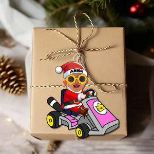 Personalized Custom Photo Gifts For Kid Driving Kart Acrylic Ornament 02OHTN151124-Homacus