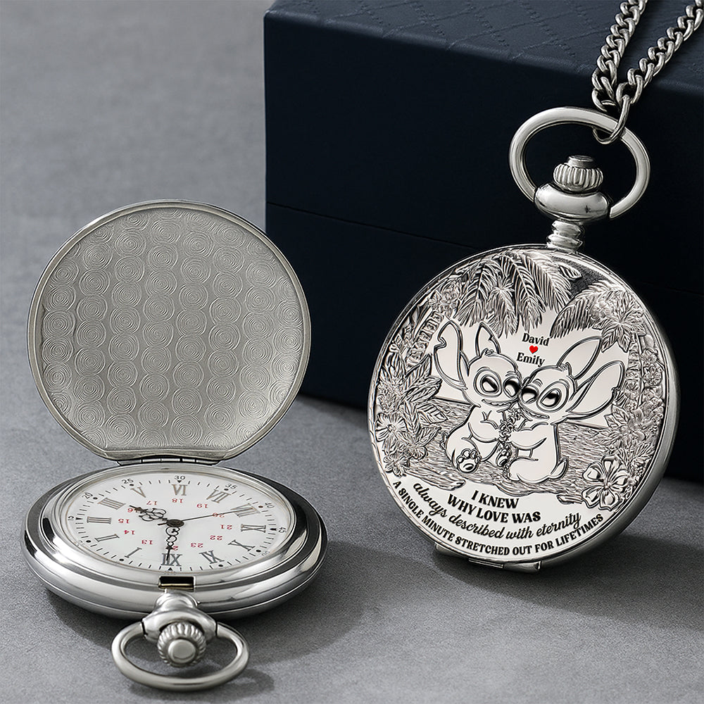 Blue Monster Fans Pocket Watch - Personalized Gifts For Couple 01tgqn210625-Homacus