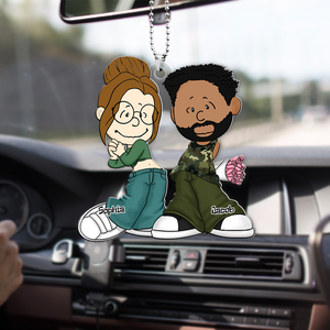 Personalized Gifts For Couple Car Ornament, Gangsta Love 04qhpu030125hg-Homacus