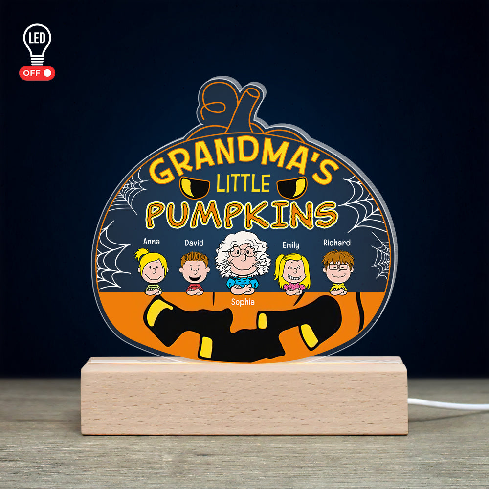 Personalized Gifts For Grandma Led Light Halloween Pumpkin Garden Grandkids 01xqqn200724hh-Homacus