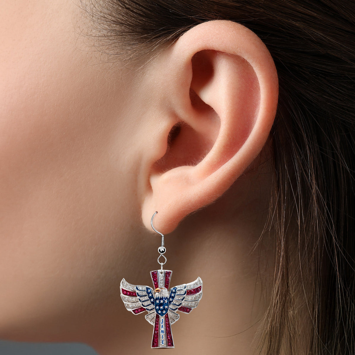 American Cross Earrings - Personalized Gifts For Christian 04tgmg080725-Homacus