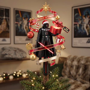 Dark Christmas Tree Topper - Personalized Gifts For Christmas 01hata110826-Homacus