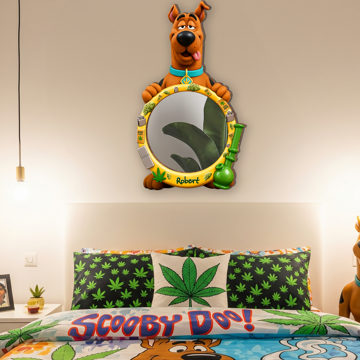Chill-Time Buddy Personalized Wall Hanging Mirror Gifts For Stoner Fans 04TOLU220725-Homacus
