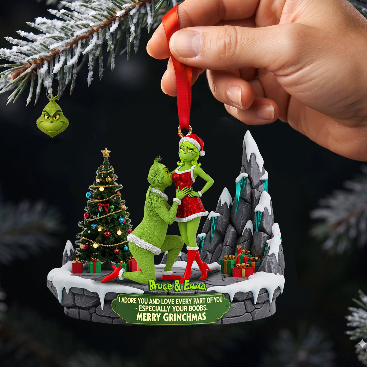 Nasty Couple Ornament - Personalized Christmas Gifts 05ohlu130826-Homacus