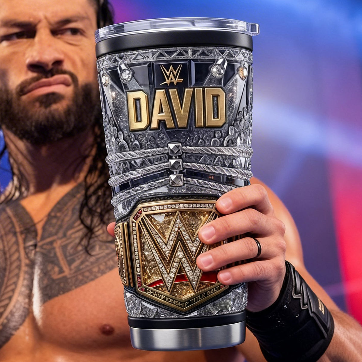 Wrestling Champion 20oz Tumbler - Personalized Gift 02PALU240226-Homacus