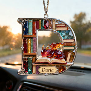 Fantasy Book Dragon Car Hanging Ornament, Personalized Gifts For Book Lovers 01qhtn130126-Homacus