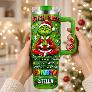 Sleighing The Naughty List Tumbler With Handle - Personalized Funny Gifts 01HUDH141026-Homacus