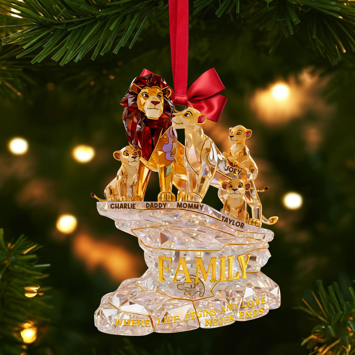 Majestic Family Ornament - Personalized Gifts For Family 03QHLU131025-Homacus