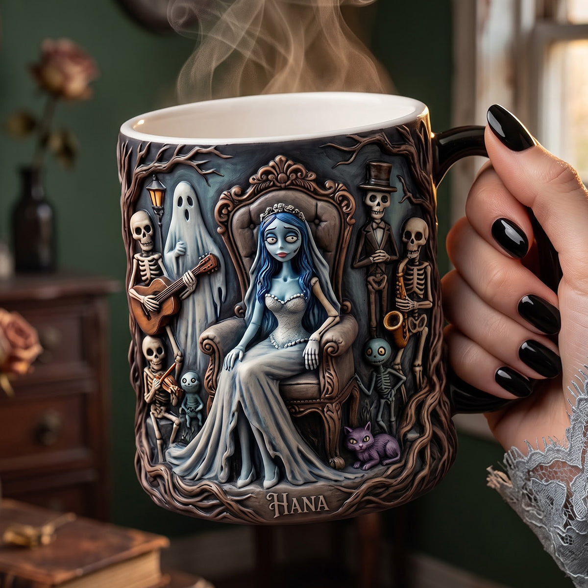 Dark Gothic Bride Magic Mug - Personalized Spooky Gifts 01TTTA160926