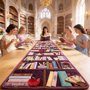 Magical Bookshelf Quilted Table Runner Personalized Gifts For Book Lovers 05NADT150826