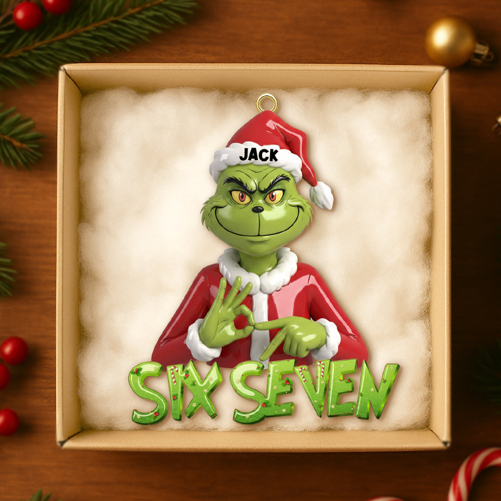 Funny Green Monster Ornament - Personalized Gift For Christmas Ornament 08NATN041125-Homacus