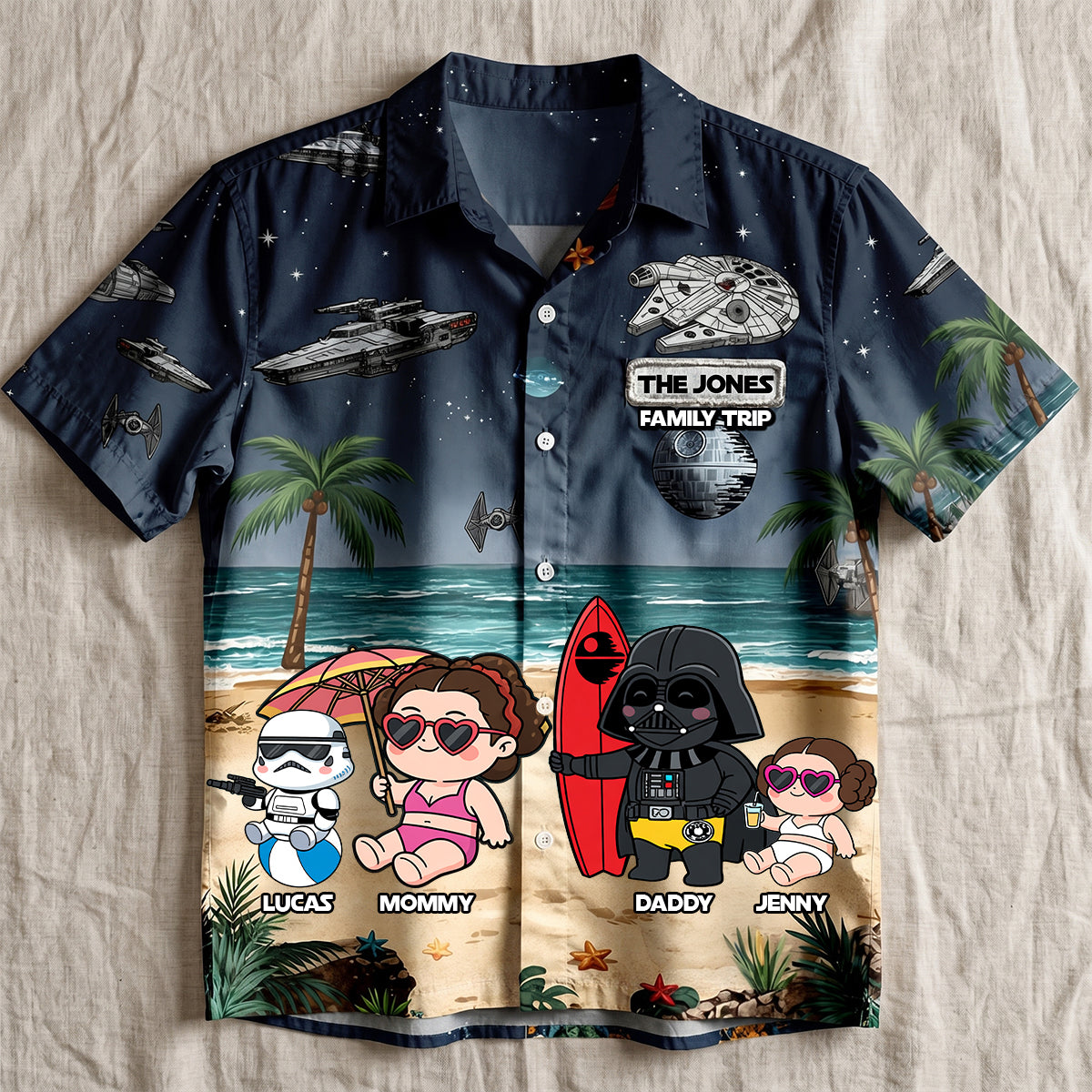 Space Family Summer Vacation Hawaiian Shirt - Personalized Matching Gifts For Family 04qhtn180626-Homacus