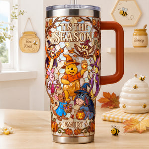 ’Tis The Season Colorful 40oz Tumbler With Handle - Personalized Gifts 08palu290726