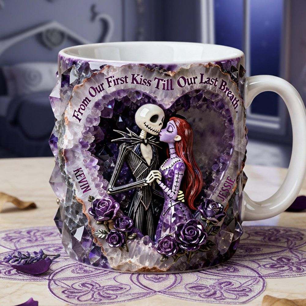 Kissing Skeleton Couple Coffee Mug - Personalized Gifts For Couple 03nata130126-Homacus