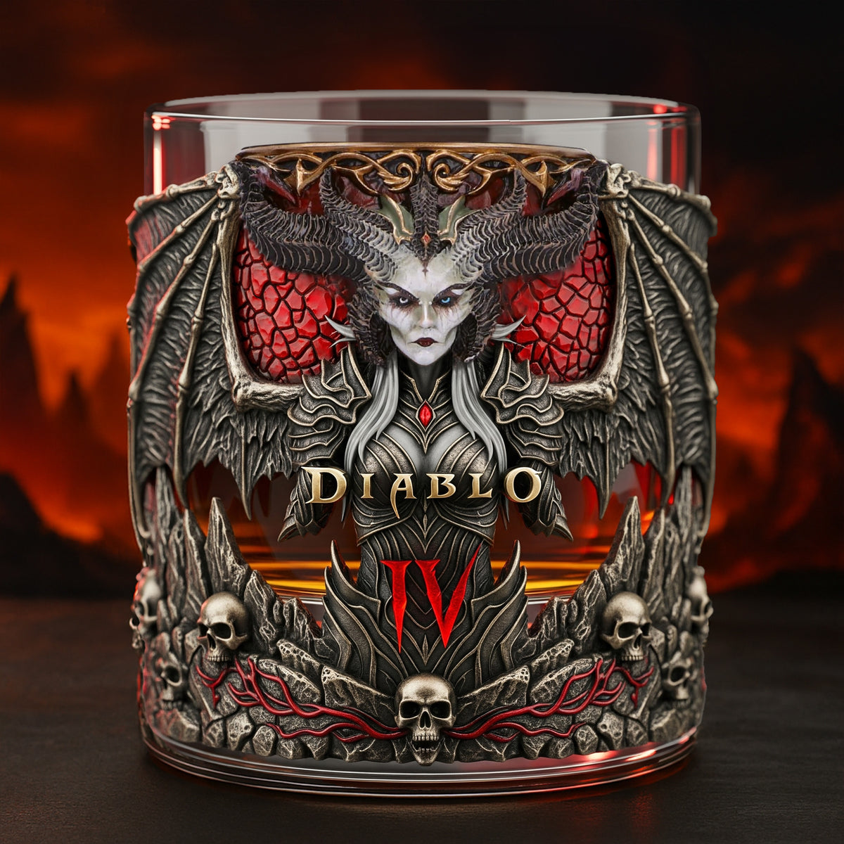 Demon Goddess Drinking Glass - Personalized Gifts For Gamer 04QHLU250825-Homacus