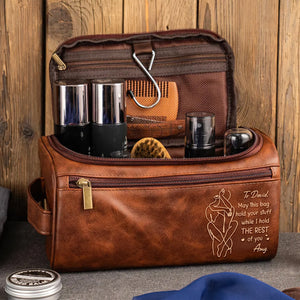 Personalized Gifts For Him Leather Toiletry Bag 01pgtn041225-Homacus