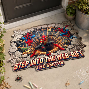 Step Into The Web Rift Doormat - Personalized Gifts For Family 04hadh040826-Homacus