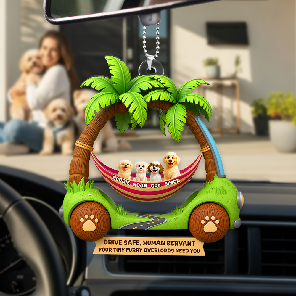Furry Overlords Hammock Car Ornament - Personalized Gifts For Dog Lovers 04TGLU280725-Homacus